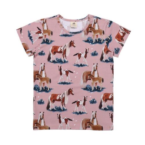 Walkiddy KA-Shirt Little & Big Horses rosa