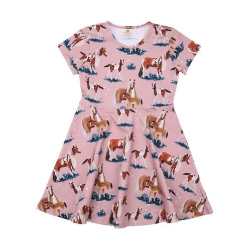 Walkiddy KA-Kleid Little & Big Horses altrosa