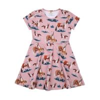 Walkiddy KA-Kleid Little & Big Horses altrosa