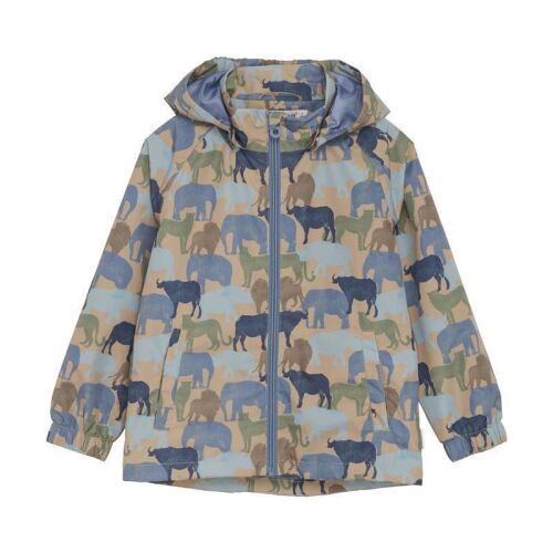 Minymo Regenjacke 162219 col.7337 Tiere braun/khaki/grau