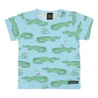Villervalla Kurzarm-Shirt 079KQ Krokodil blau/grün