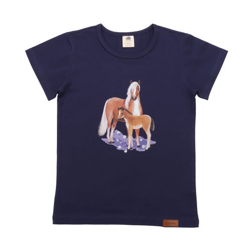 Walkiddy KA-Shirt Little & Big Horses zwei braune Pferde navy