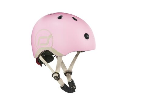 Scoot&Ride Helm mit LED-Licht rose XXS-S (45-51)