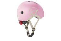 Scoot&Ride Helm mit LED-Licht rose XXS-S (45-51)