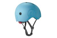 Scoot&Ride Helm mit LED-Licht steel S-M (51-55)
