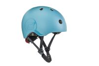 Scoot&Ride Helm mit LED-Licht steel S-M (51-55)