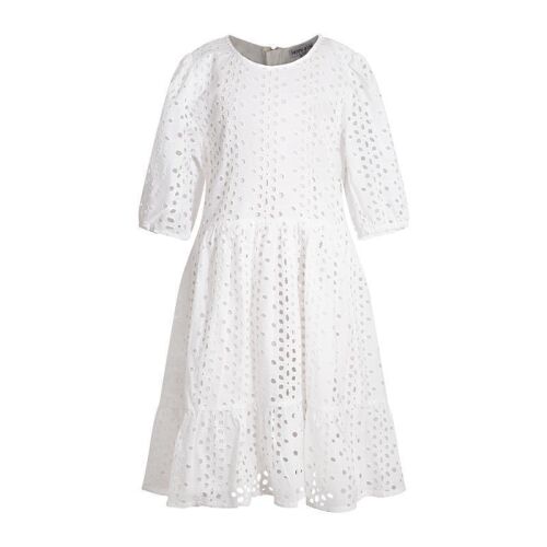 Happy Girls Kleid 541003 mit Lochmuster weiss