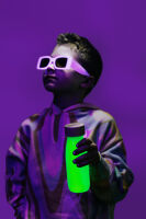 Coolkidz petit boun Schauflasche gelb glow in the dark