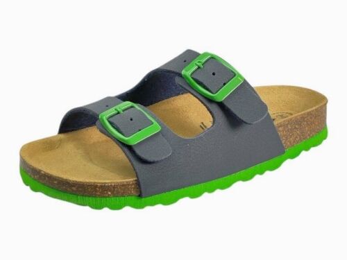 Lico Schlapfen Bioline Kids 560542 marine/grün