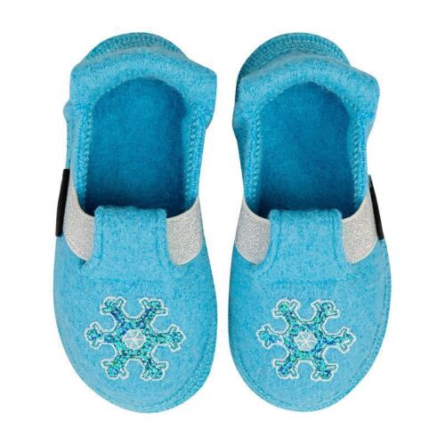 Nanga Hausschuhe Wollwalk Snowflake türkis