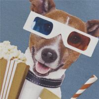 Minymo LA-Shirt  der Hund im Kino 133583 col.7960 blau