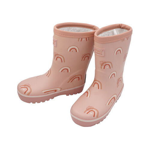 Maximo Gummistiefel Regenbogen gefüttert hellrosa