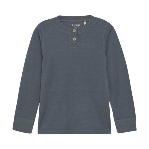 Celavi LA-Shirt aus Wolle und Viskose 330572 grau