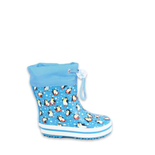 Beck Gummistiefel Pinguine gefüttert 876 blau