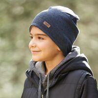 Maximo Beanie 43500-144700 Graublau-beige melliert