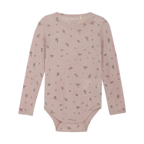 Fixoni LA-Body aus Wolle/Seide 6188 rosa mit Blümchen