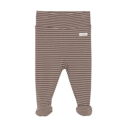 Fixoni Baby-Hose mit Fuß gestreift 422797 braun bio