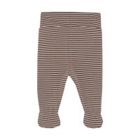 Fixoni Baby-Hose mit Fuß gestreift 422797 braun bio