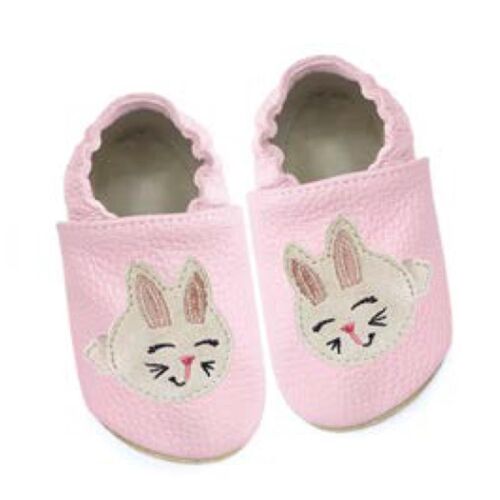 Funky Monkey Barfuß Lederpatschen BRA-047 Hase hellrosa