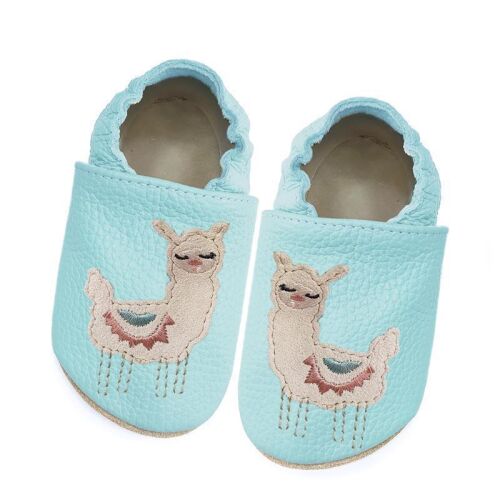 Funky Monkey Barfuß Lederpatschen BRA-017 Lama türkis