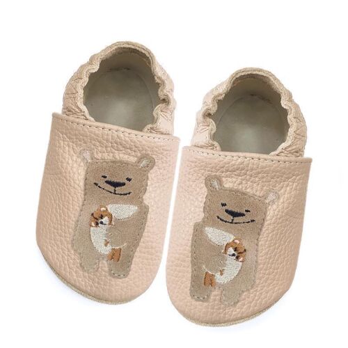 Funky Monkey Barfuß Lederpatschen BRA-082 Bär beige