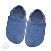 Funky Monkey Barfuß Lederpatschen BRA-095 Herz navy