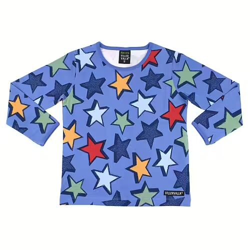 Villervalla Langarm-shirt Nautic 101LD Sterne blau/rot/orang