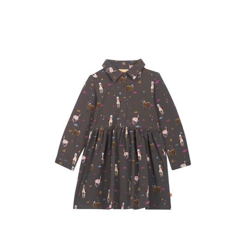 Someone Langarm-Kleid mit Lamas khaka Issa-sg-52
