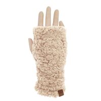 Maximo Plüsch-Armstulpen Fleecefutter beige1sz.