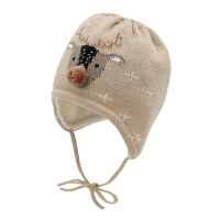 Maximo Baby Strickmütze zum Binden Rentier...