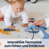 Merle Strick-Babydecke 3D Meeresfreunde