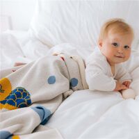 Merle Strick-Babydecke 3D Meeresfreunde