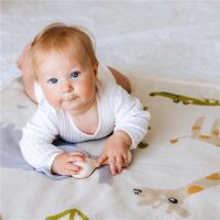 Merle Strick-Babydecke 3D Savannenfreunde