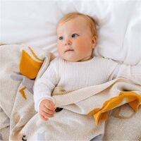 Merle Strick-Babydecke 3D Savannenfreunde