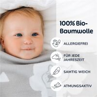 Merle Strick-Babydecke Elefantengrau Safari