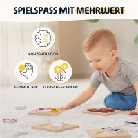Merle Holz-Steckpuzzle Auf dem Bauernhof