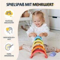 Merle Kleiner Regenbogen aus Holz, Montessori
