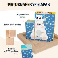 Merle Bilderwürfelpuzzle aus Holz 6-in-1 Tukan