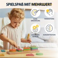 Merle Geometrie-Steckspiel aus Holz