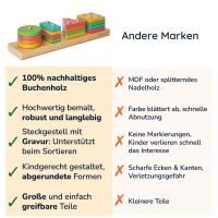 Merle Geometrie-Steckspiel aus Holz