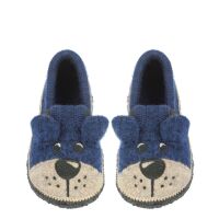Beck Hausschuhe Teddy 773 dunkelblau