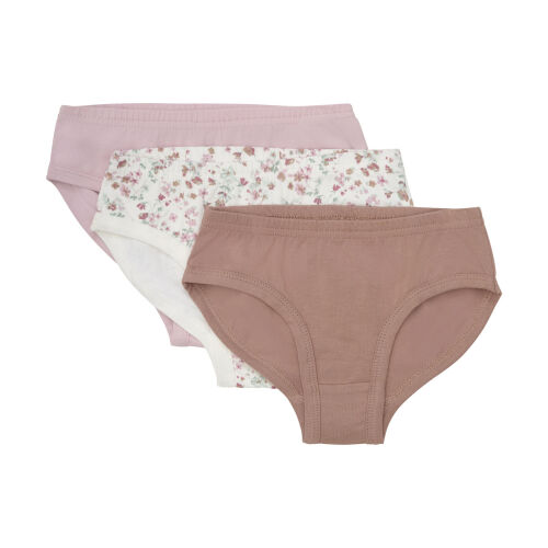 Celavi Mädchen Unterhosen 3er -Set 6623-5180 rosa/blümchen/braun