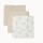 Pippi 3-er pack Spucktücher 65x65cm 6669 Hasen weiß/beige