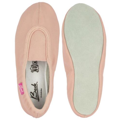 Beck Gymnastikschuhe aus Leder mit Ledersohle 082 rosa