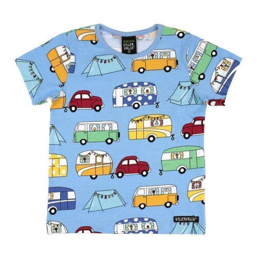 Villervalla Kurzarm-Shirt Bay Camping 079LM hellblau