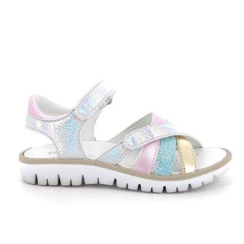 Primigi Mädchen Sandalen mit Klett 7891033 Silber-Rosa glänzend