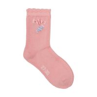 Minymo Socken 3-Pack 123833 weiss/lachs/rosa Blumen/Herzen