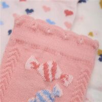 Minymo Socken 3-Pack 123833 weiss/lachs/rosa Blumen/Herzen