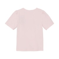 Minymo Kurzarm-Shirt Flower Power Pretty 1110 weiss mit Glitzer Pailletten, BIO