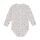 Minymo Langarm-Body Marshmallow White 113802 weiss-rosa mit Blumen, Bio